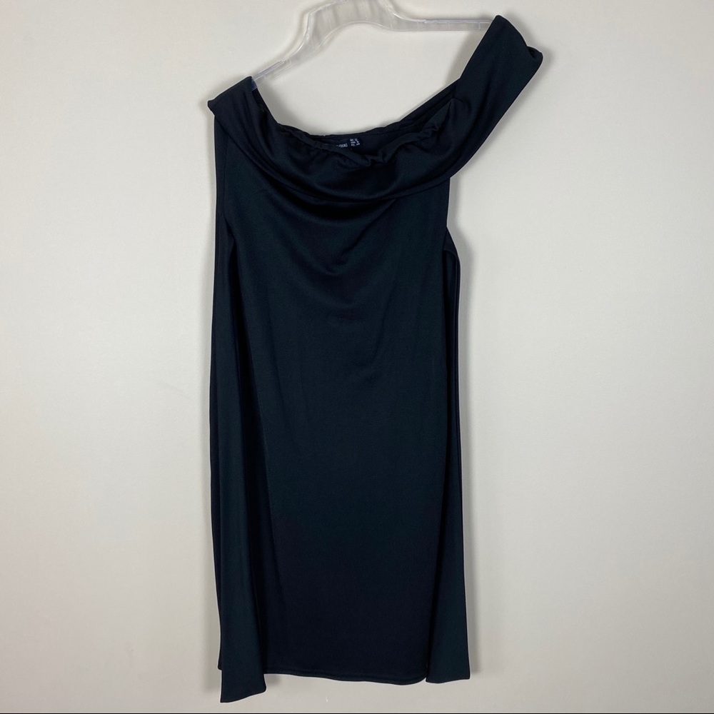PLT Black One Shoulder Dress